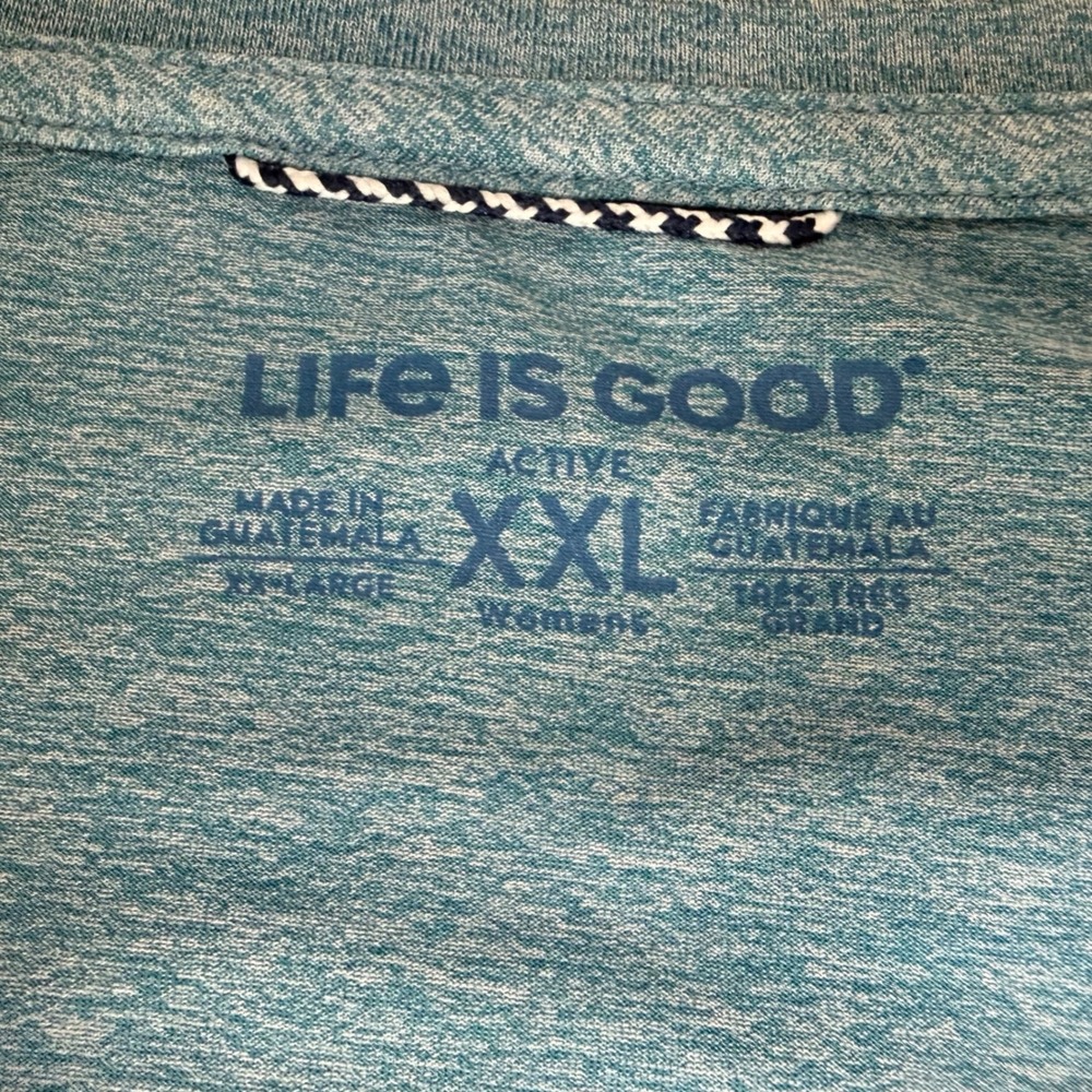 Life is Good XXL Active Long Sleeve Performance Tee Blue Here Comes The Sun - Picture 3 of 9